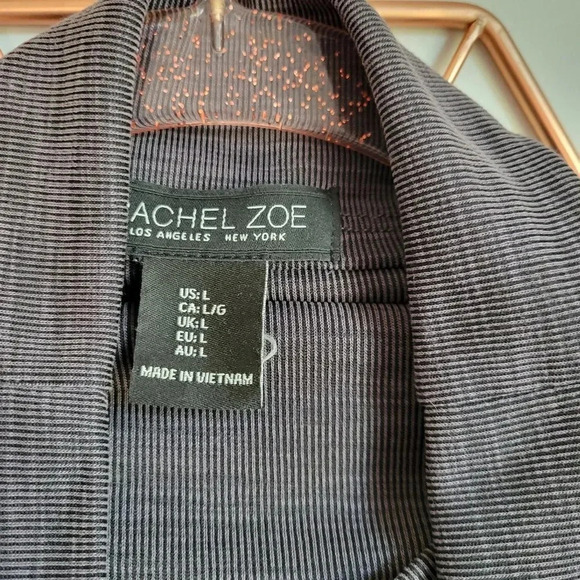 Rachel Zoe, Grey Turtleneck Blouson Long Sleeve Jersey Midi Dress, Size Large - Picture 7 of 9